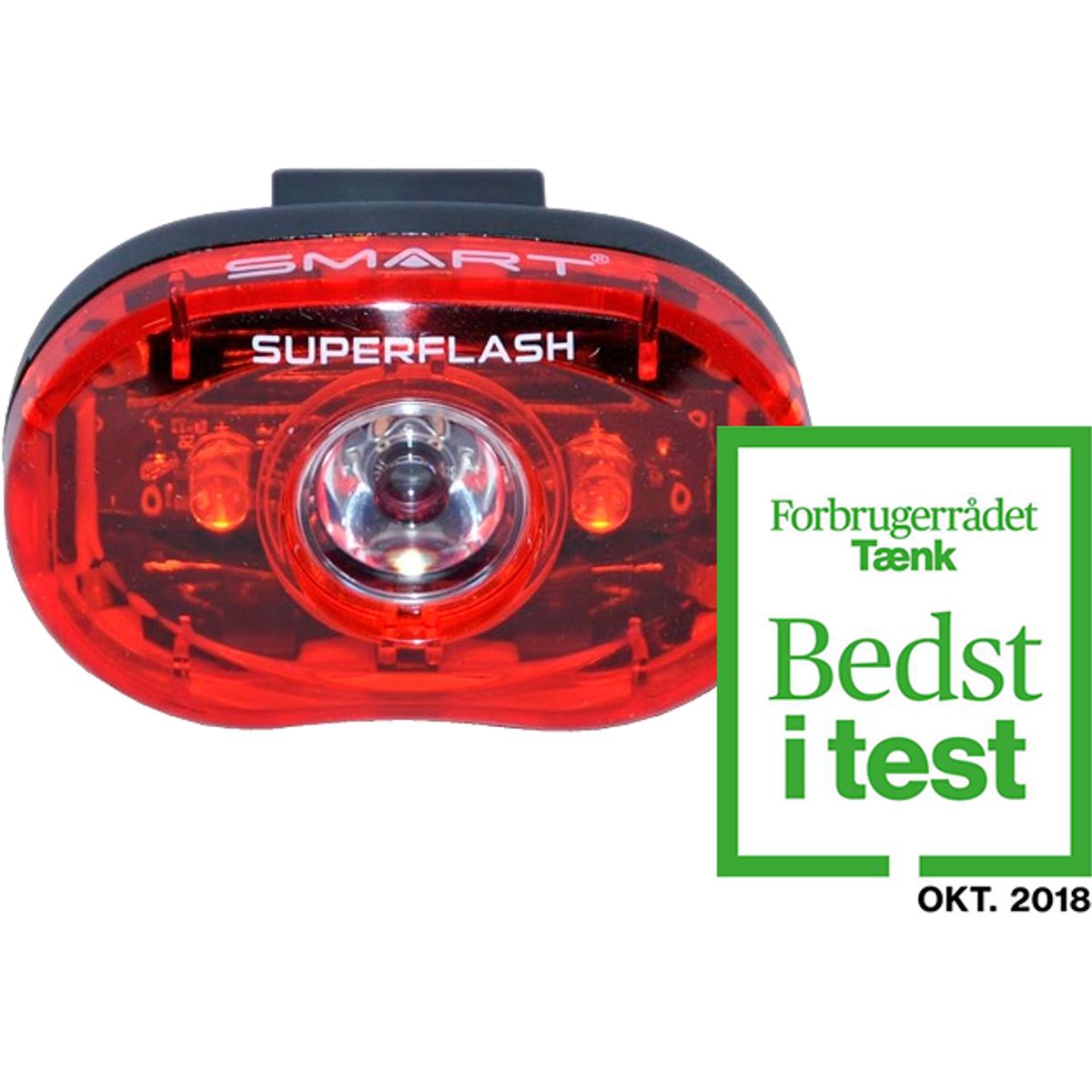 SMART Superflash 0.5 Watt baglygte (TESTVINDER)