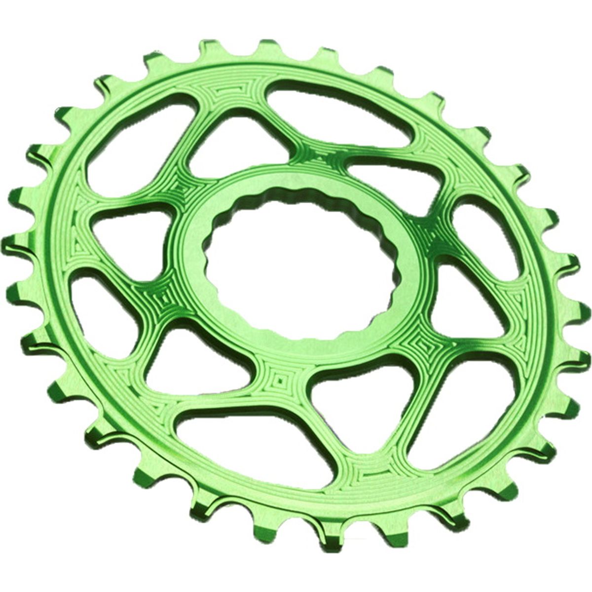 AbsoluteBlack Chainring Direct Mount Singlespeed 28T - (1x10/11/12) Oval (RaceFace) - Grøn