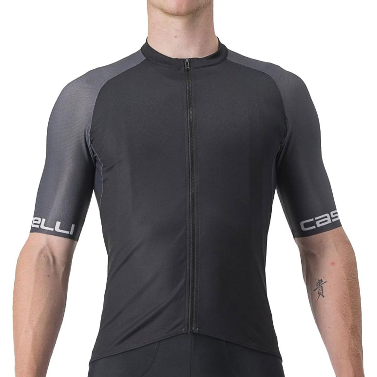 Castelli ENTRATA VI JERSEY - Light Black / Silver