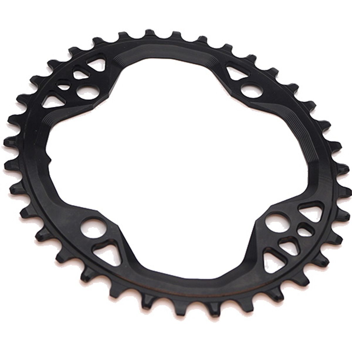 AbsoluteBlack Chainring Singlespeed 36T Ø104 mm - (1x10/11/12) Oval (Shimano) - Sort