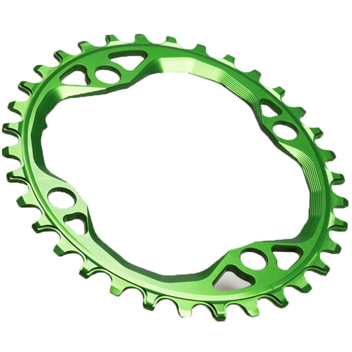 AbsoluteBlack Chainring Singlespeed 32T Ø104 mm - (1x10/11/12) Oval - Grøn