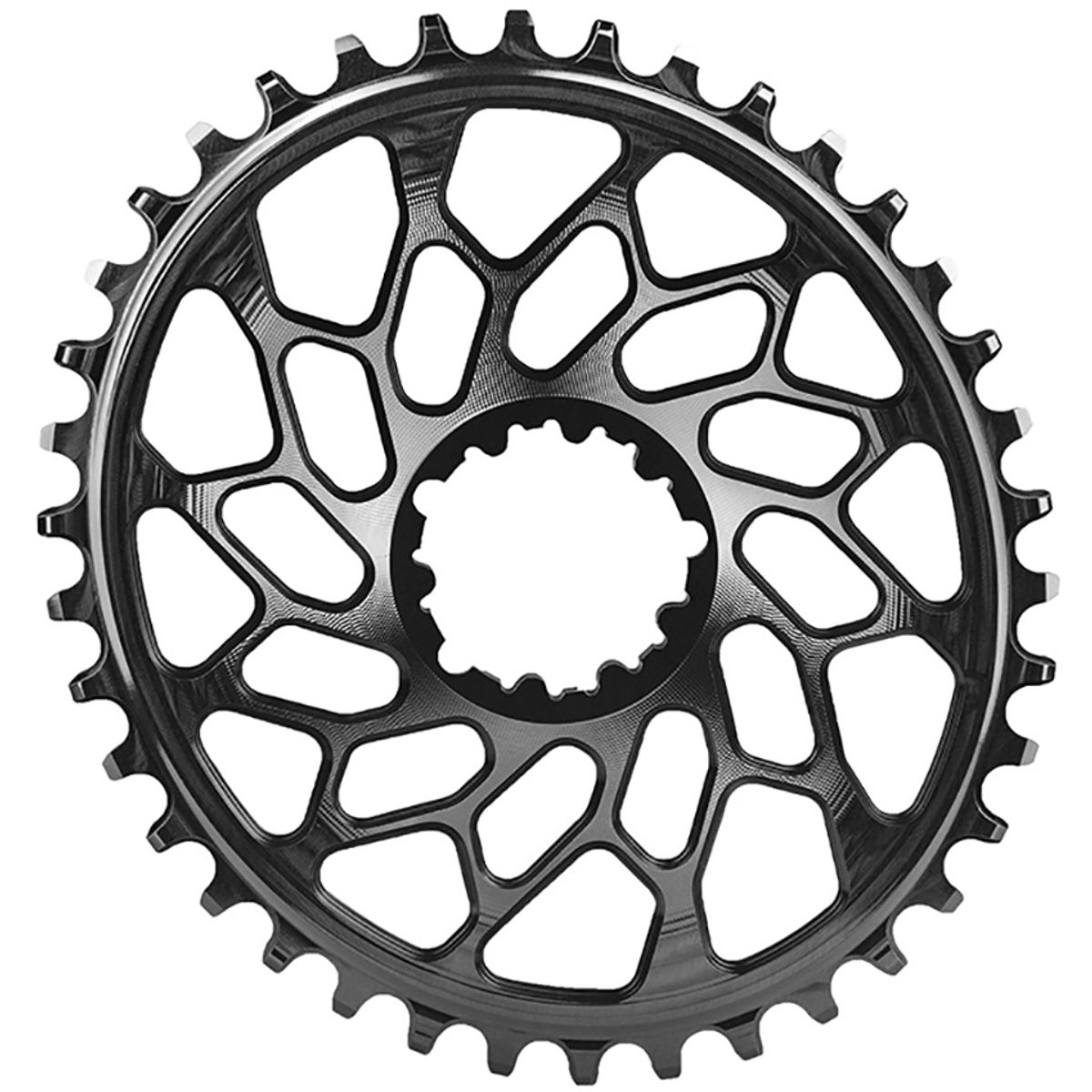 AbsoluteBlack Chainring Direct Mount Singlespeed 36T - (1x10/11/12) Oval (SRAM) - Sort