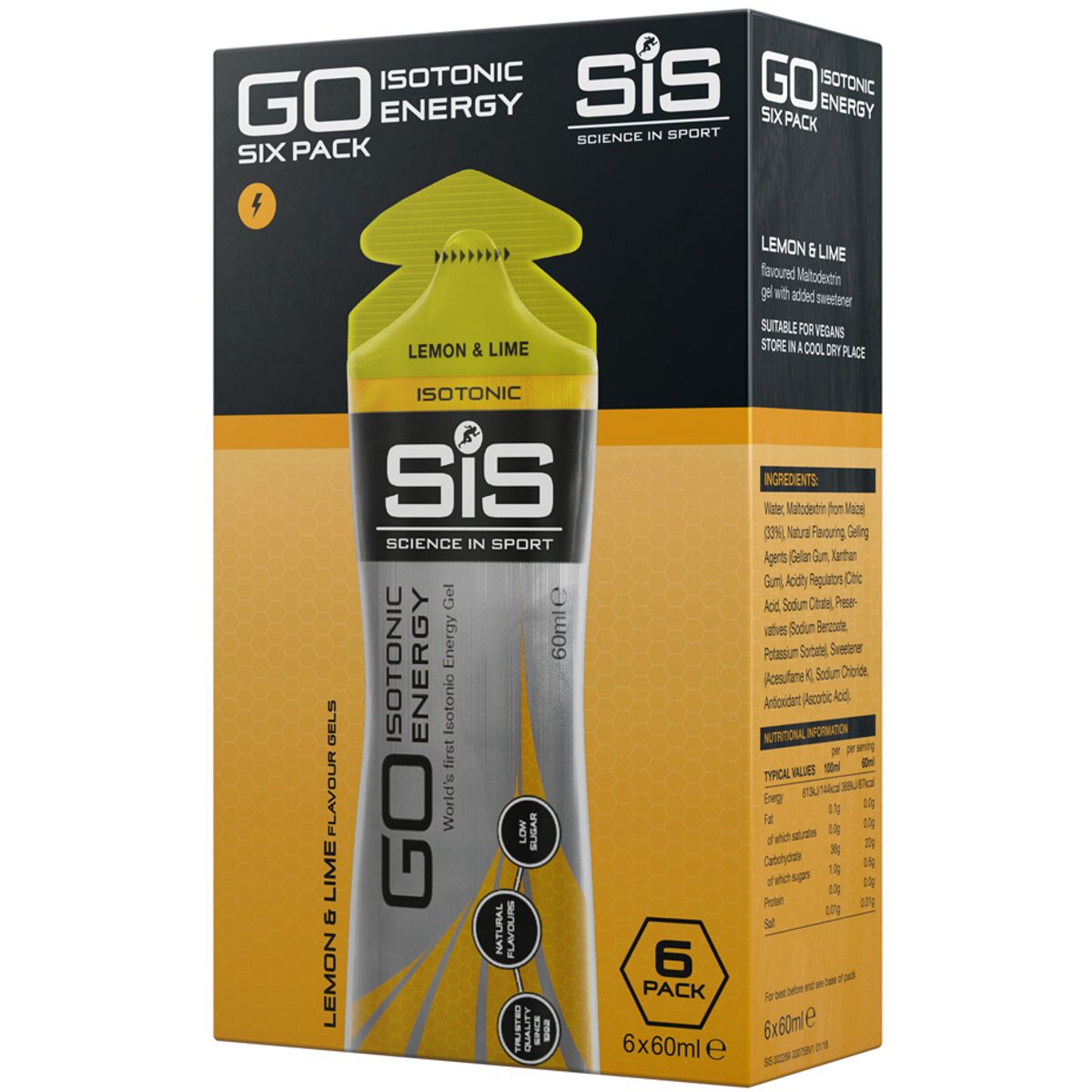 SIS Go Isotonic Energy Gel Citron & Lime - 6x60ml