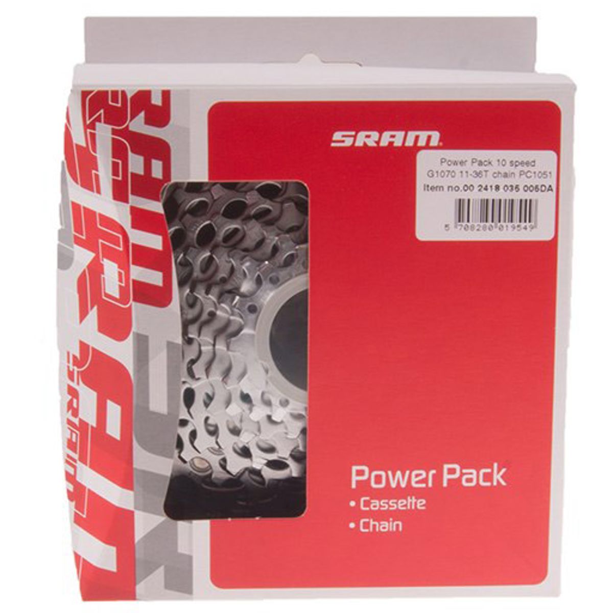 SRAM Power Pack PG-1070 Kassette/PC-1051 Kæde 10sp 11-32T