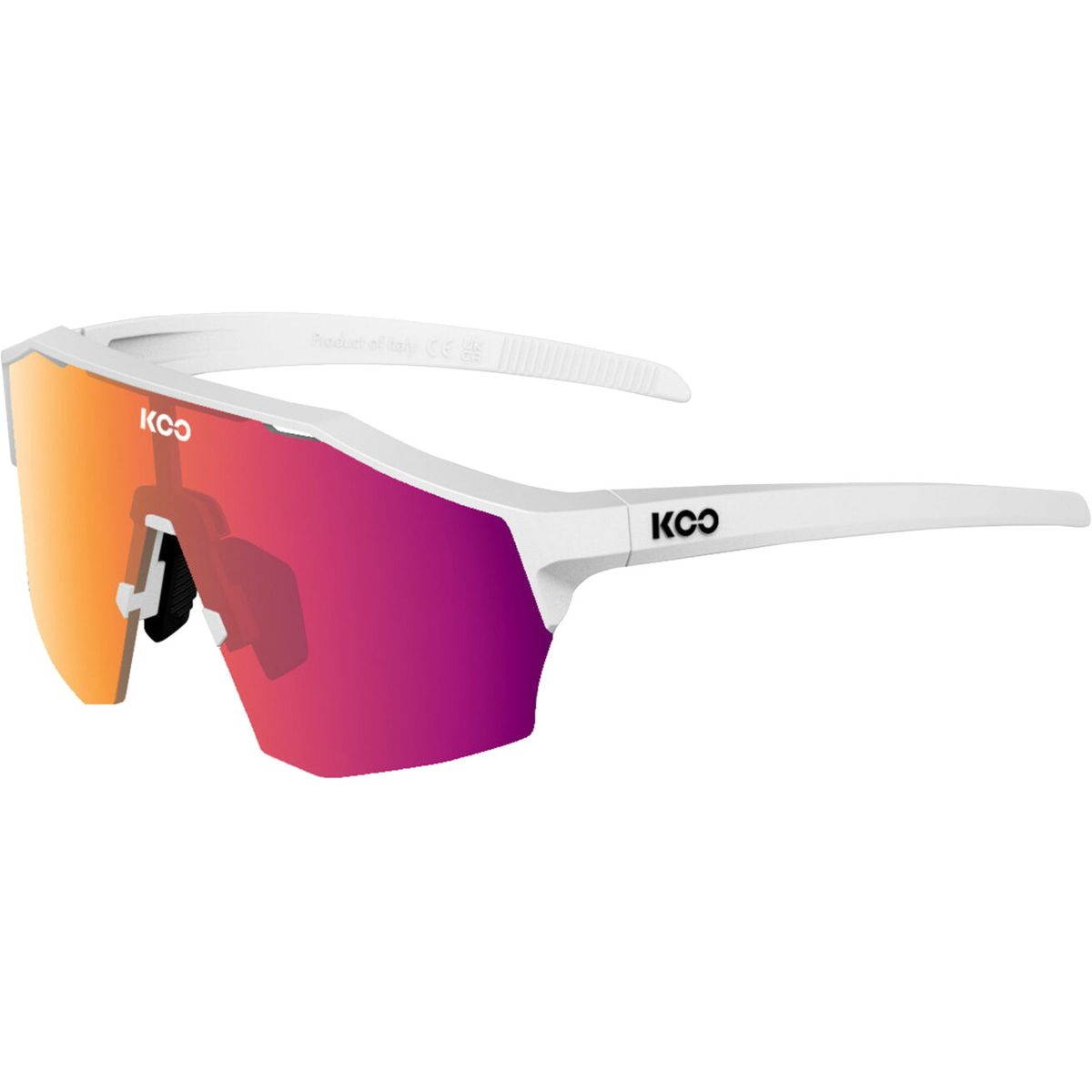 KOO Alibi Cykelbriller - Fotokromisk - White Matt / Fuchsia Photochromic