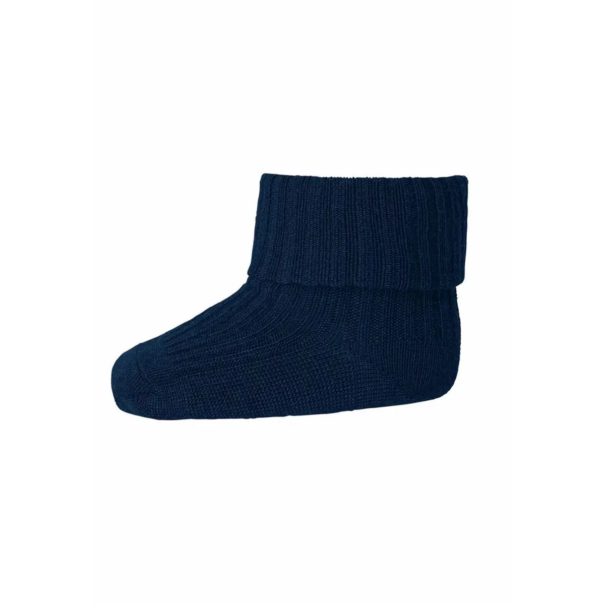 Uld Ankelstrømpe Rib - Navy - 19/21