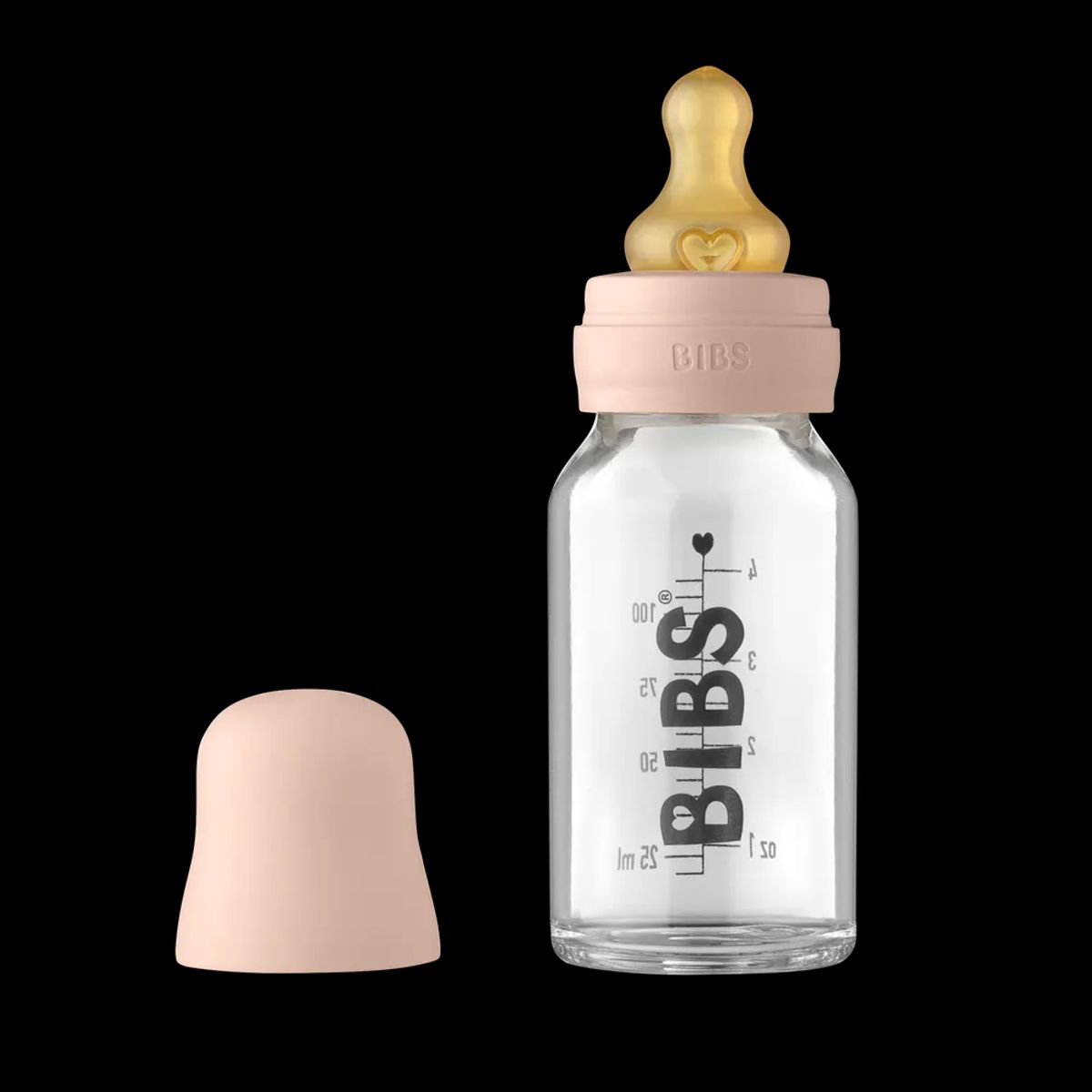 Baby Bottle Glass 110ml. - blush