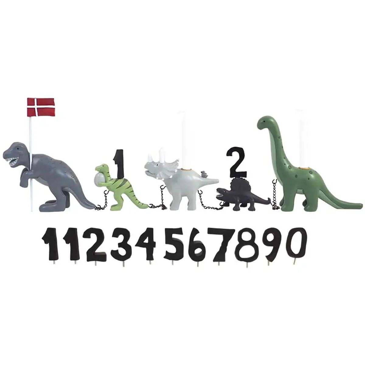 Fødselsdagstog, dinosaur m. 11 tal