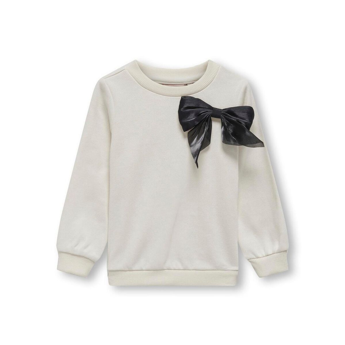 Bow langærmet o-neck sweat - CLOUD DANCER - 104