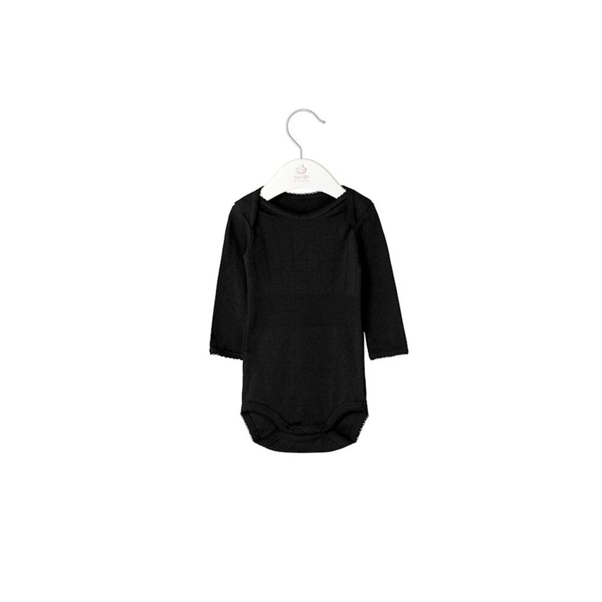 Baby Bodystock L/Æ - BLACK - 0M