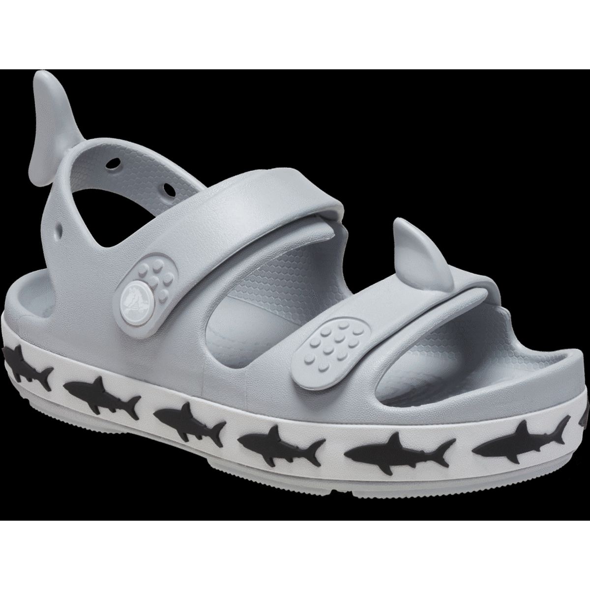 Crocband Cruiser Shark Sandal - LIGHT GREY - 22/23