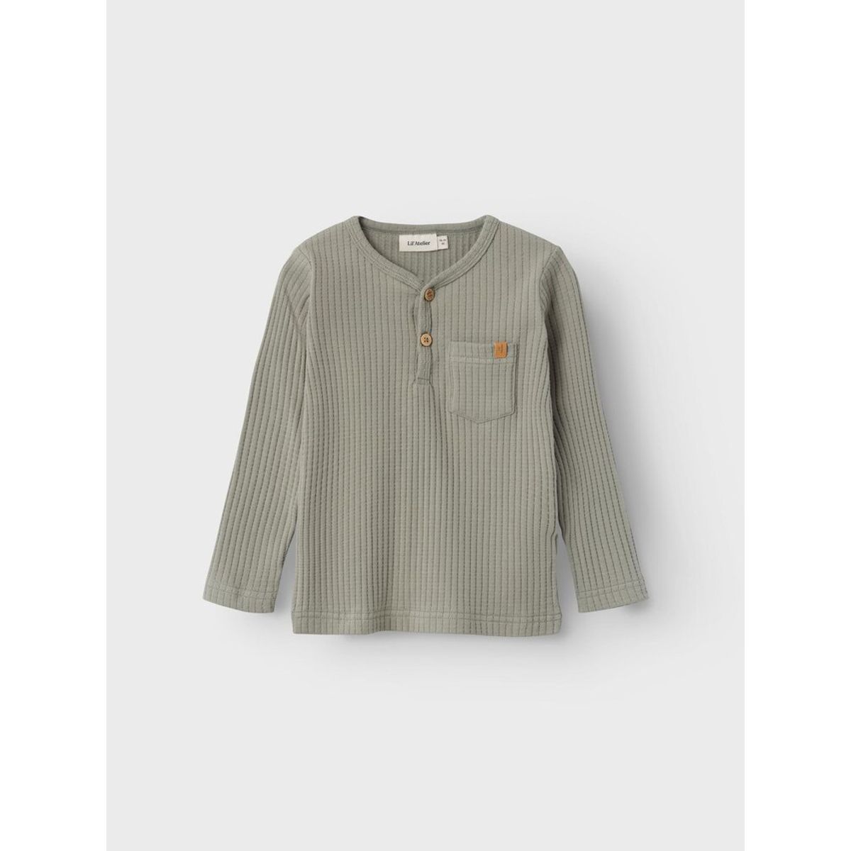 Dimo langærmet slim top - DRIED SAGE - 122/128