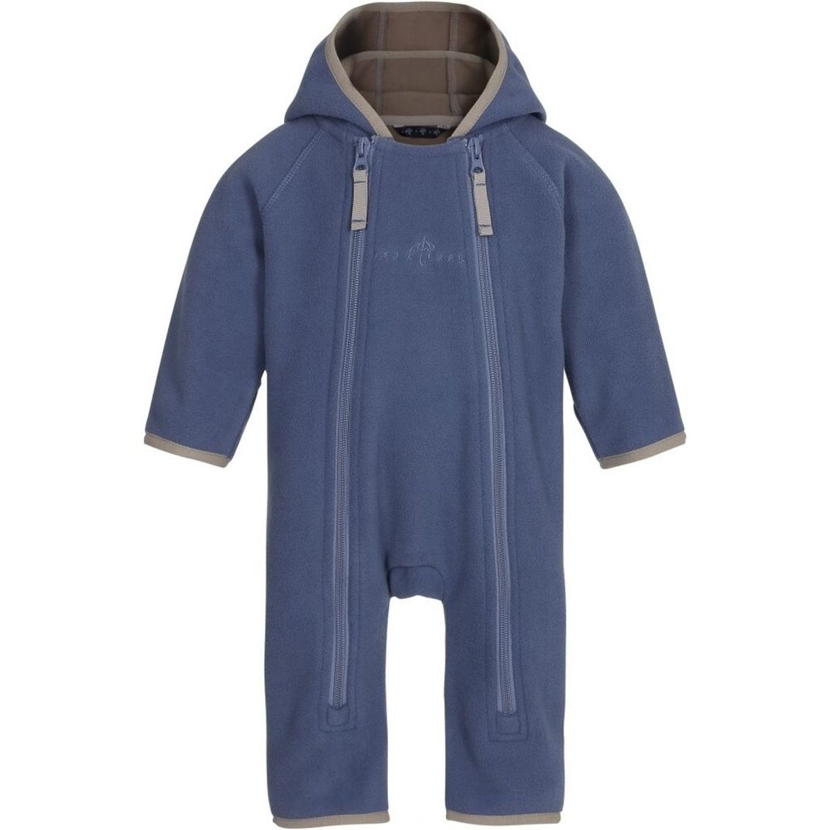 Fleece babydragt - Polar blue/mocca - 12 MDR.