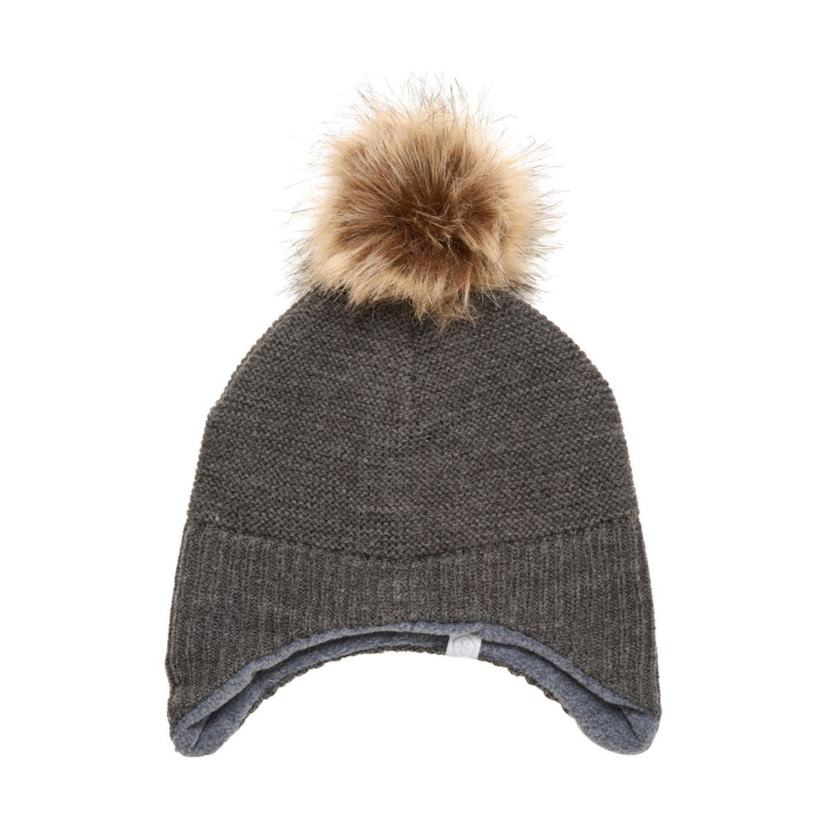 Baby hat m. fake fur - Phantom - 48