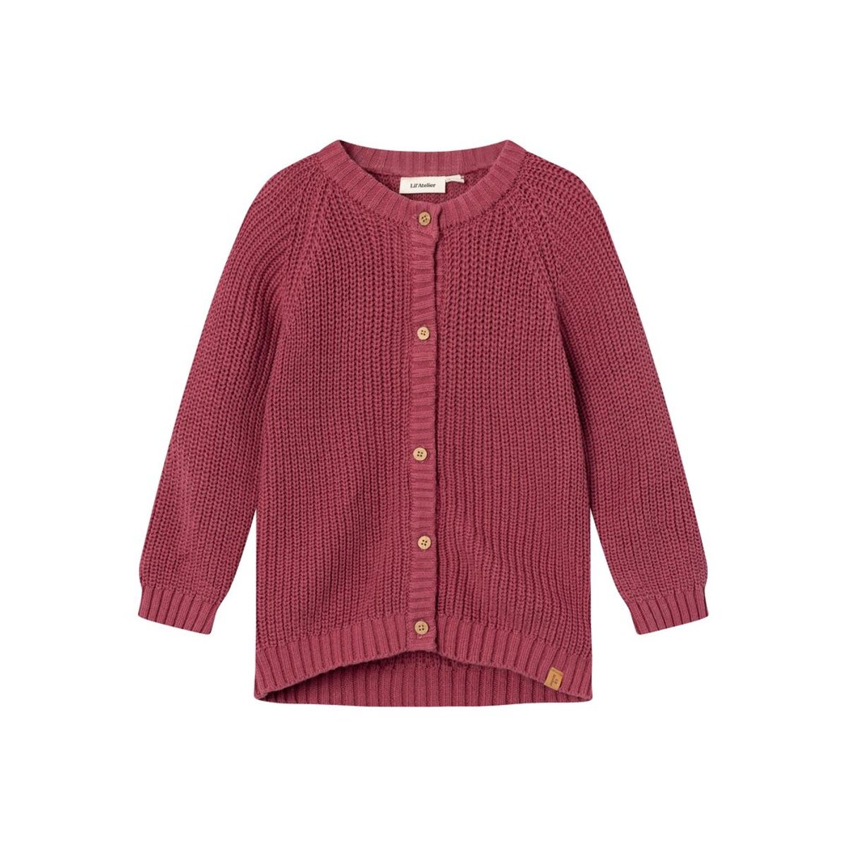 Emlen langærmet cardigan - dry rose - 116