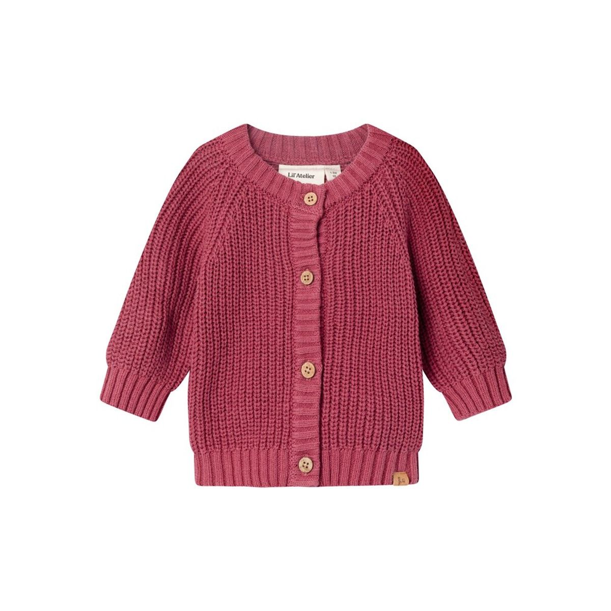 Emlen langærmet cardigan - dry rose - 62