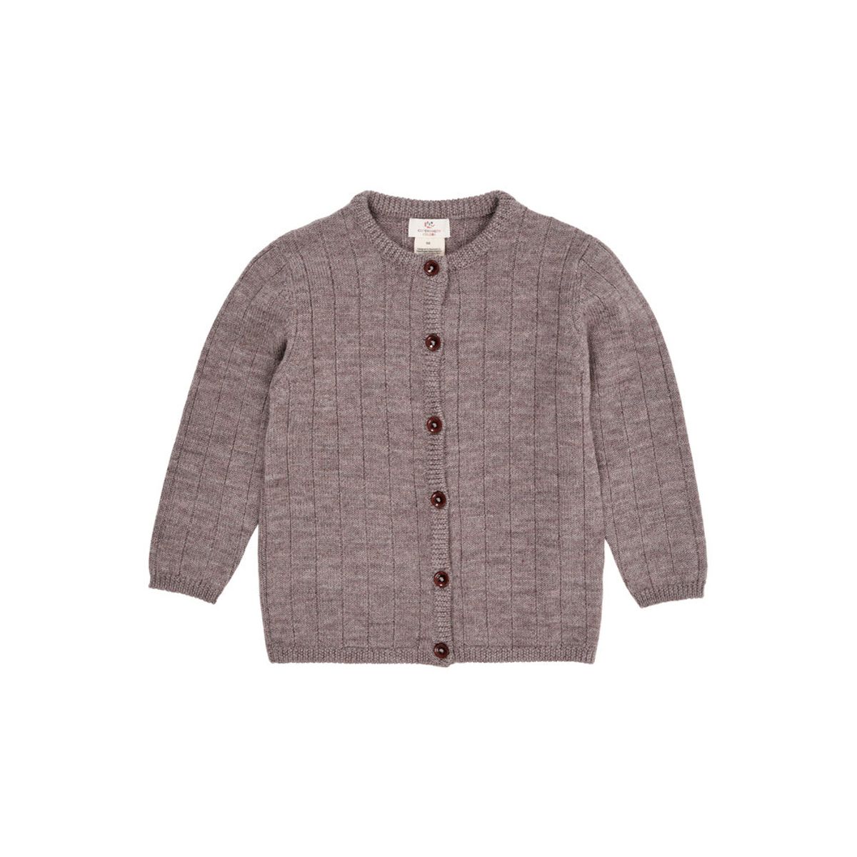 Strikket cardigan m. bred rib - NATURAL - 62