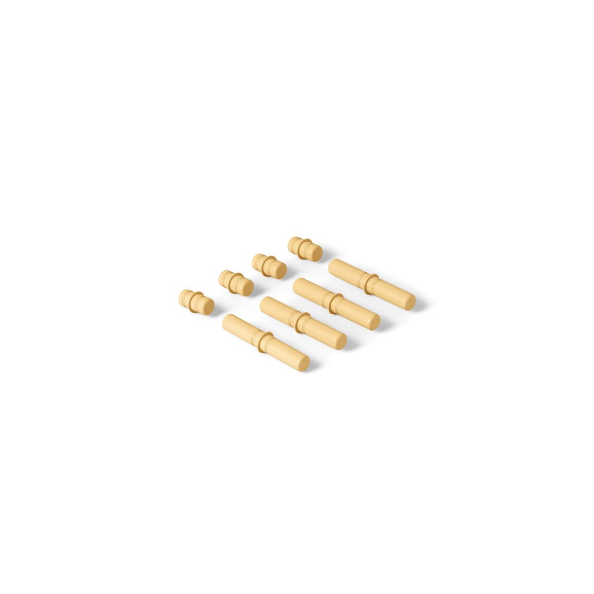 8 x Connector pegs Honey Yellow