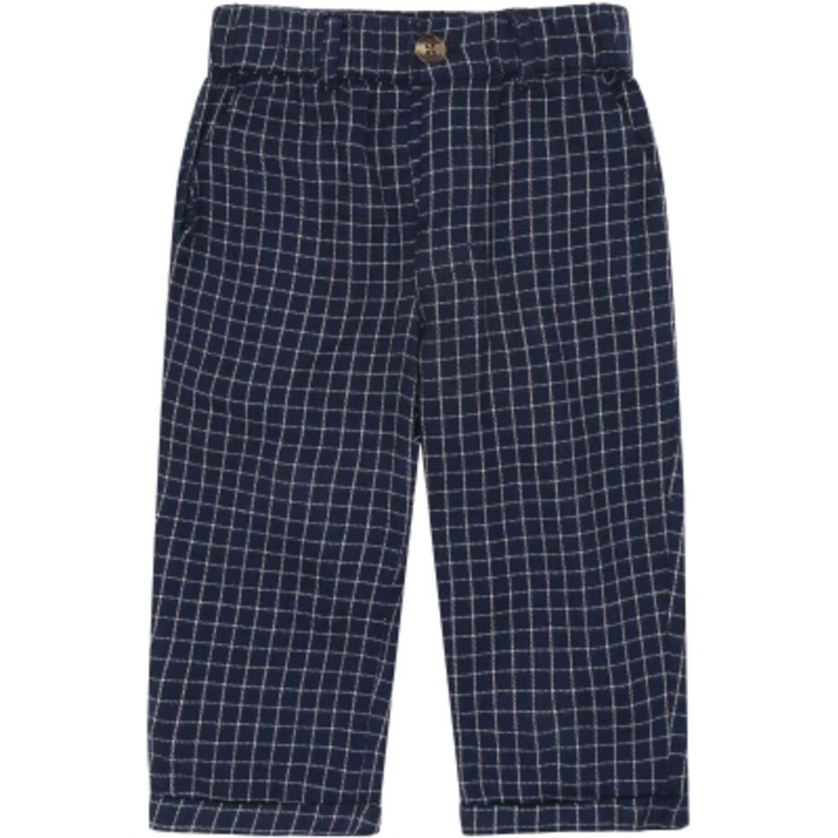 Loke Chinos - Navy Blazer Check AOP - 86