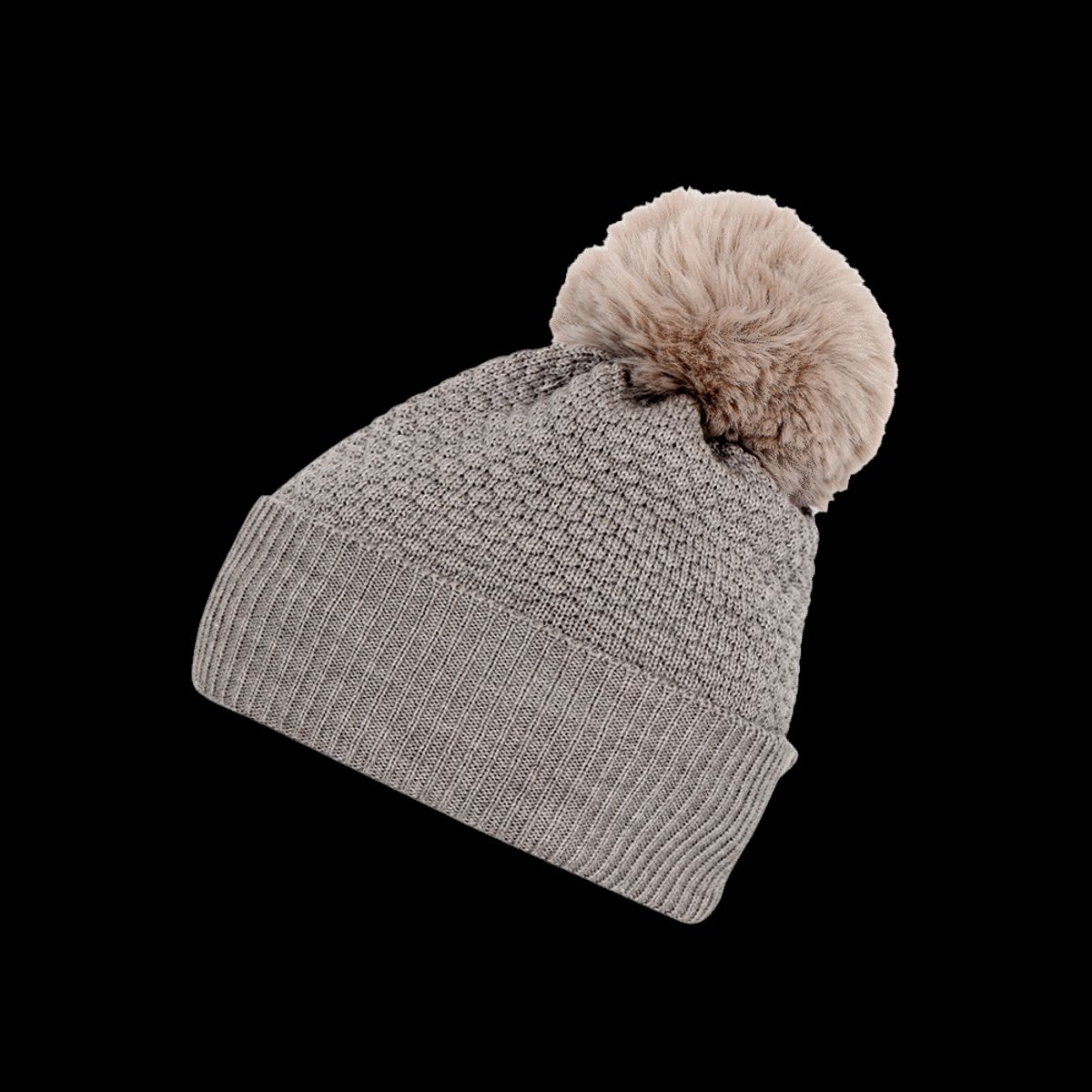 Chunky Oslo Beanie w fake fur - 202 - 55/57