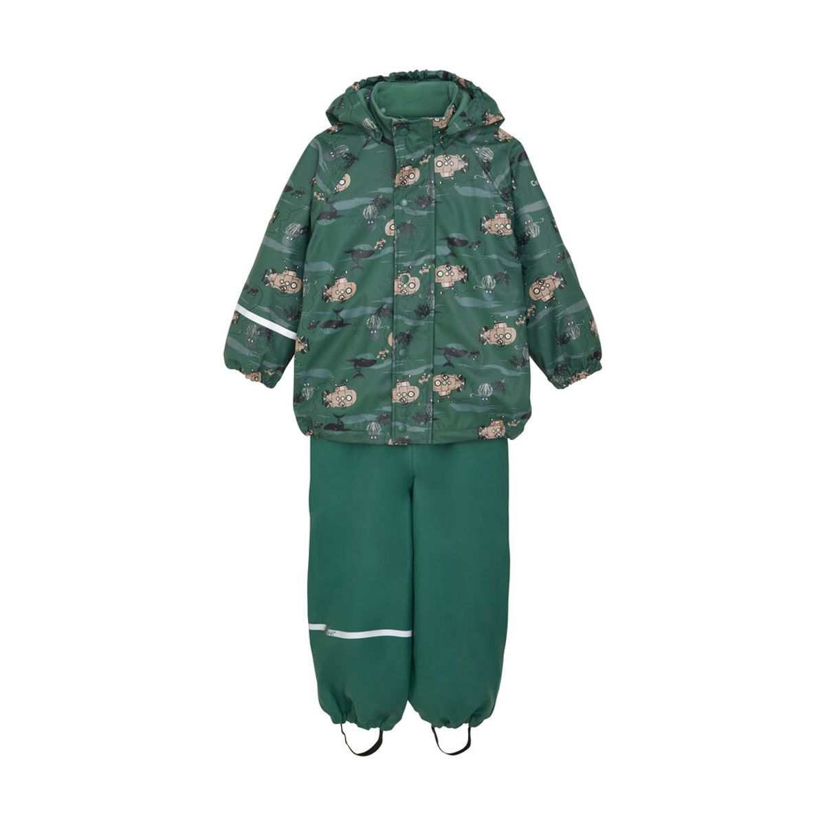 Regntøjssæt m. fleece - Smoke Pine - 100