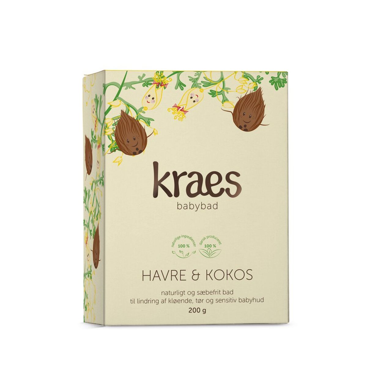 Kraes Babybad med havre/kokos 200 g.