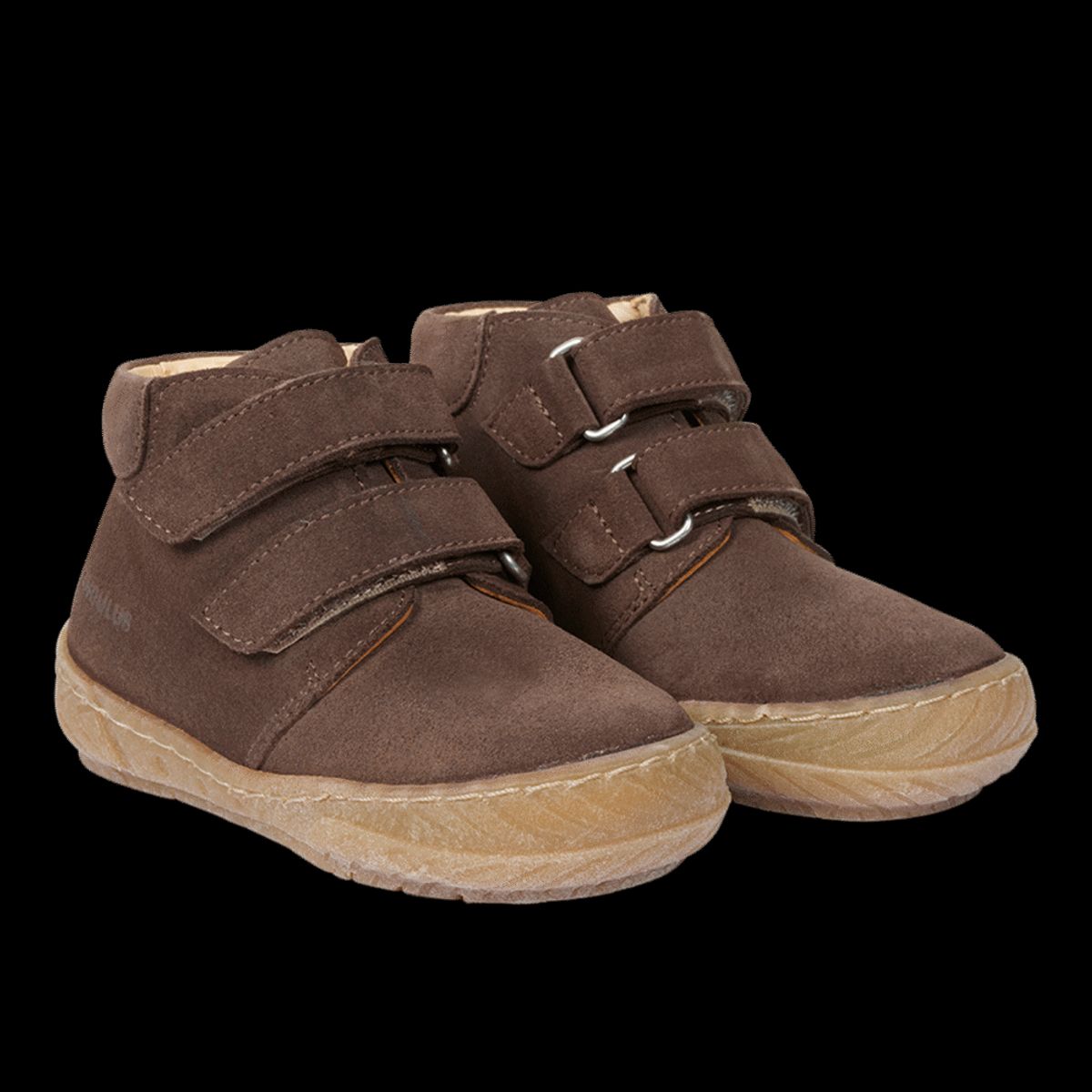 Prewalker lædersko med velcro - DARK TAUPE - 20