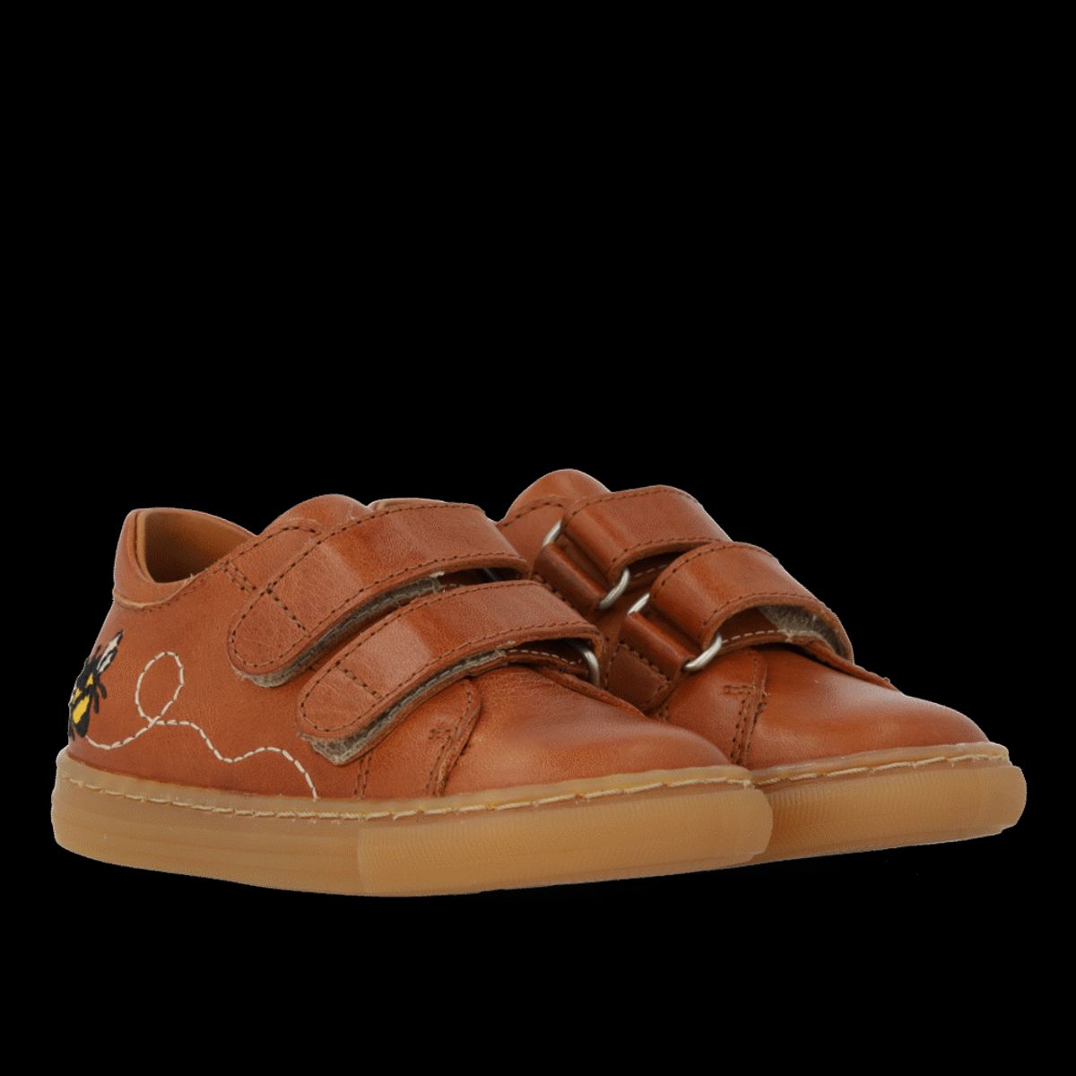 Begynder sneaker med velcro - Cognac - 21