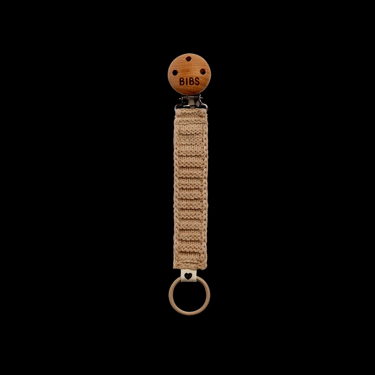 Pacifier Clip Knitted Vanilla