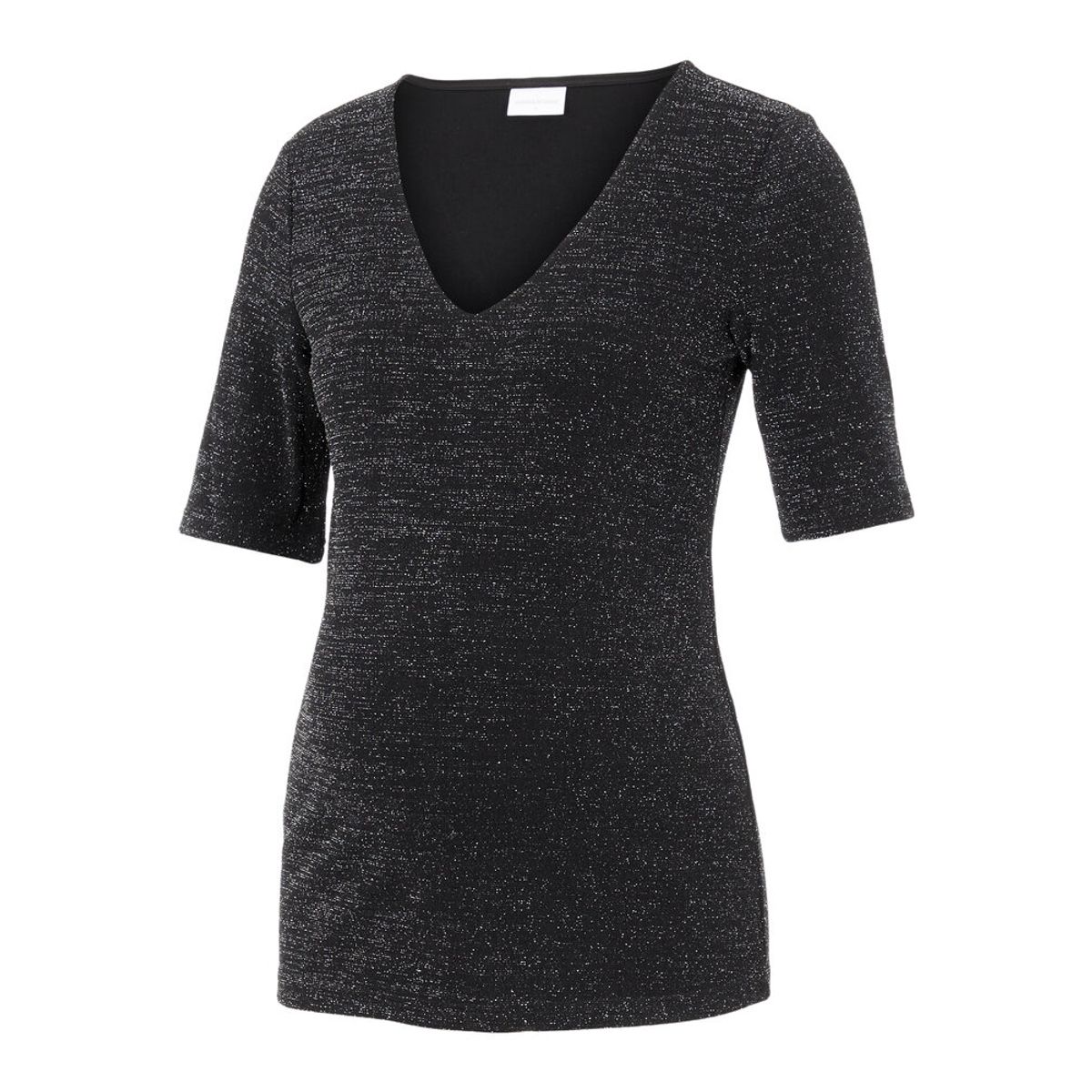 Glittery 2/4 jersey top - BLACK - S