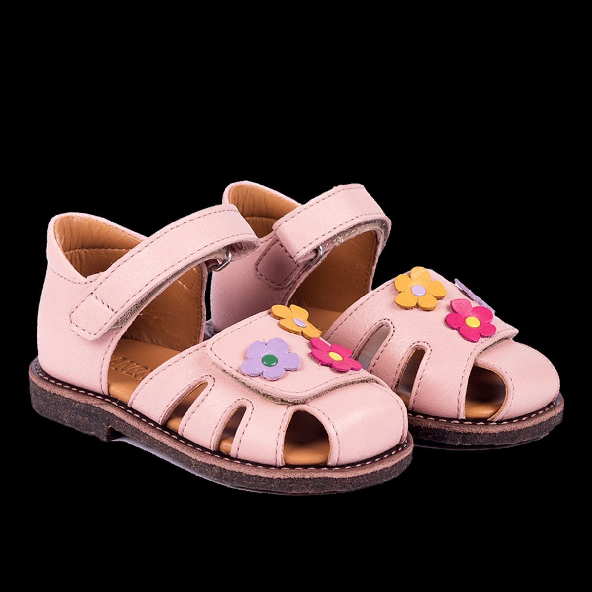 Begynder sandal med blomster - Rose - 23