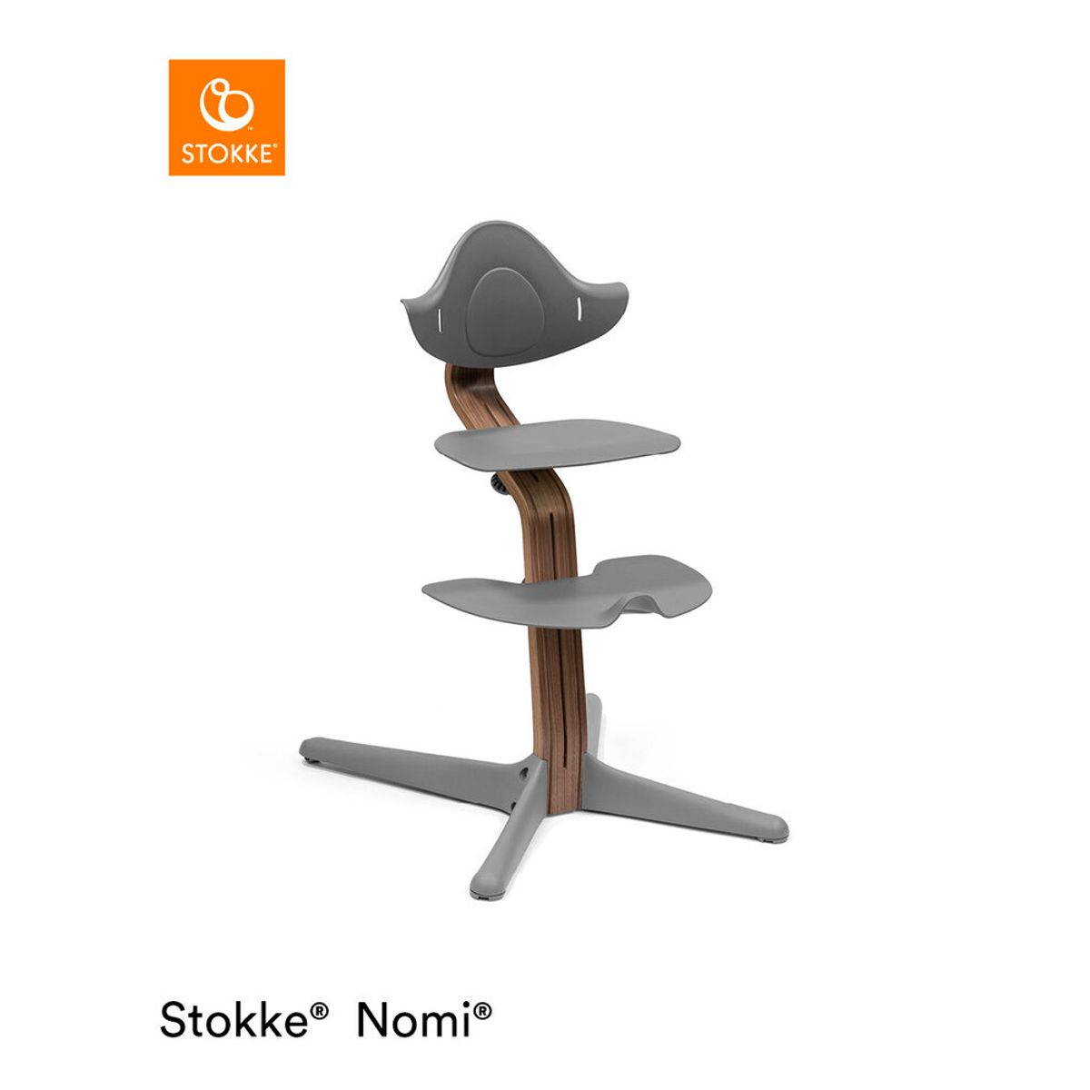 Stokke Nomi Stol - walnut grey