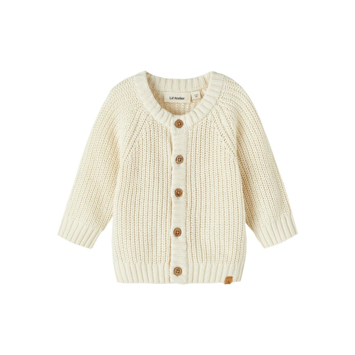 Emlen langærmet strik cardigan - TURTLEDOVE - 56