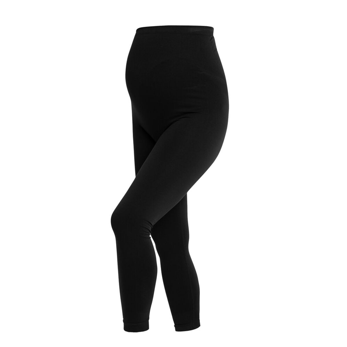 Graviditets leggings m. støtte 3/4 længde sort - Small