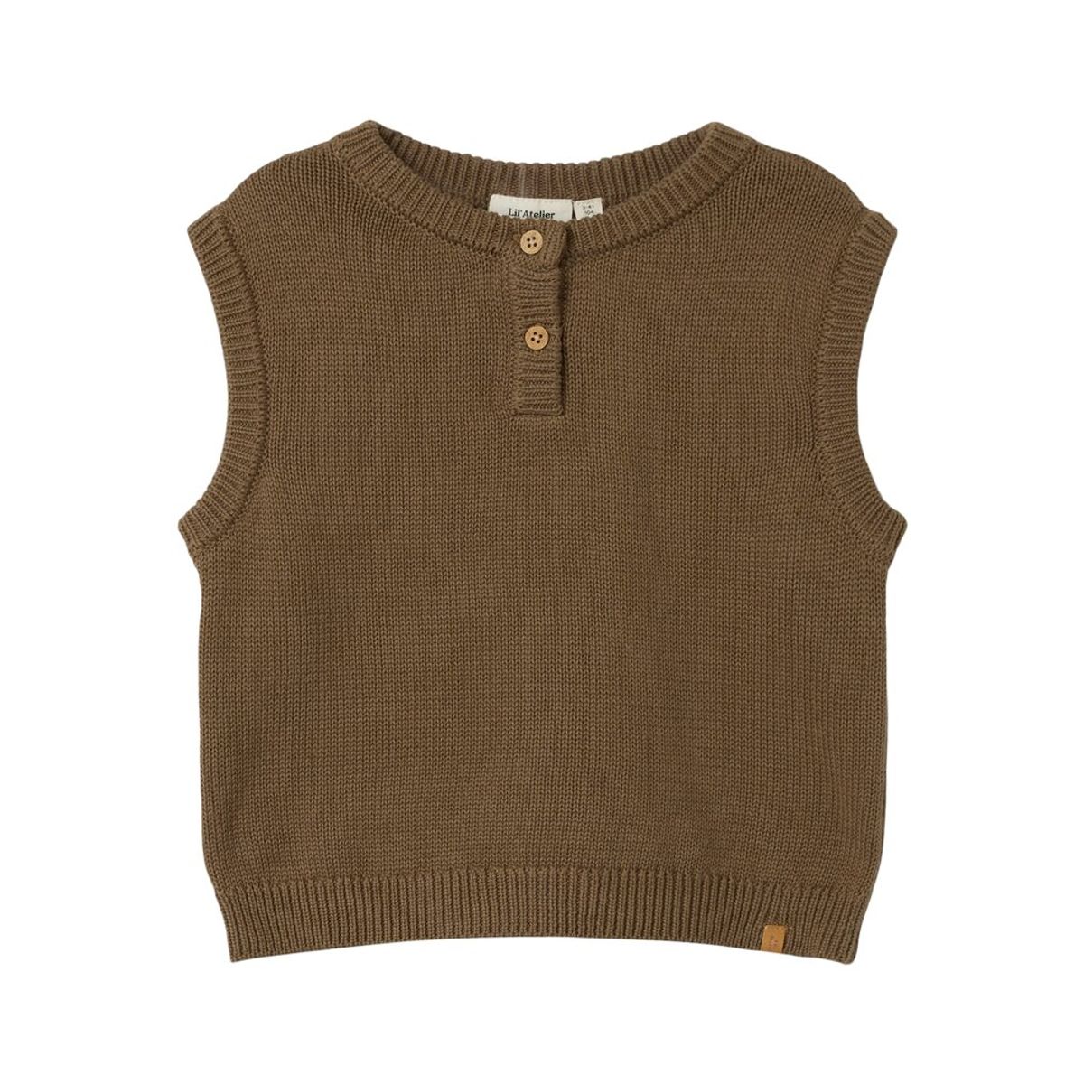 Ramlo løs strik vest - SHITAKE - 104