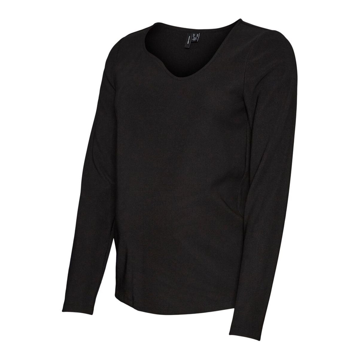 Windy l/s wavy rib top - BLACK - XL