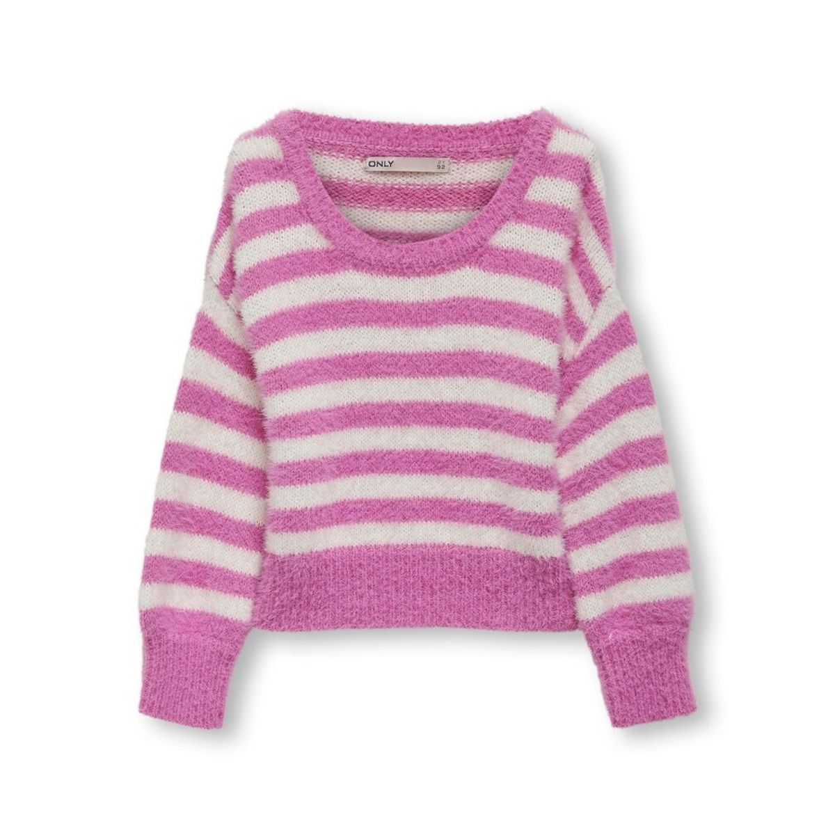 Newpiumo langærmet pullover - SUPER PINK - 92