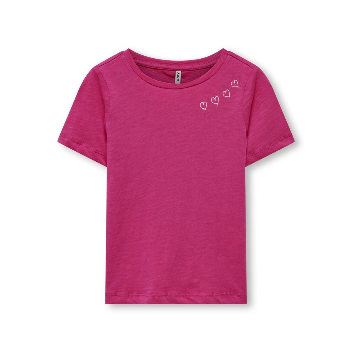 Vinni reg kortærmet o-neck top - RASPBERRY - 104