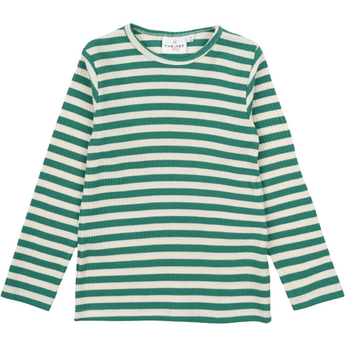 Fro Uni LS Rib T-shirt - GREENSTRIPE - 110