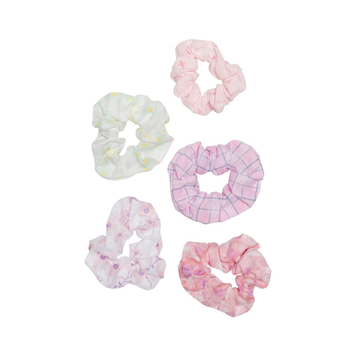 Molly sommer 5-pak scrunchies hårelastik - pearl - ONE SIZE