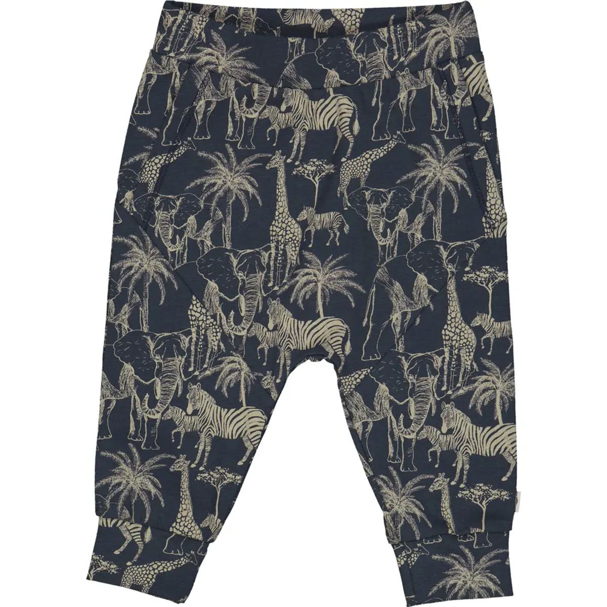 Safari bukser med dyr - Night blue/ Cashmere - 86