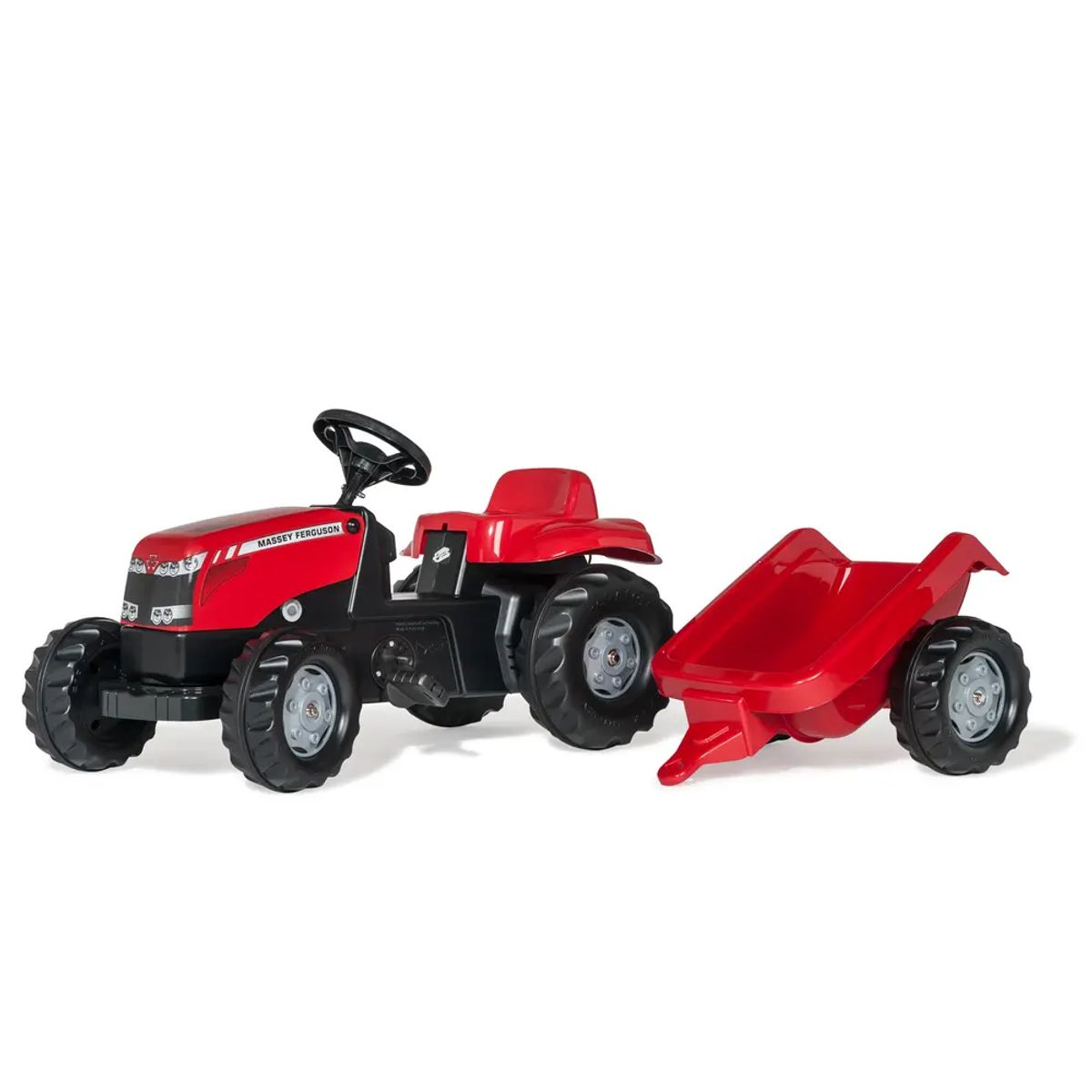 Rolly kid Massey Ferguson pedal traktor med trailer