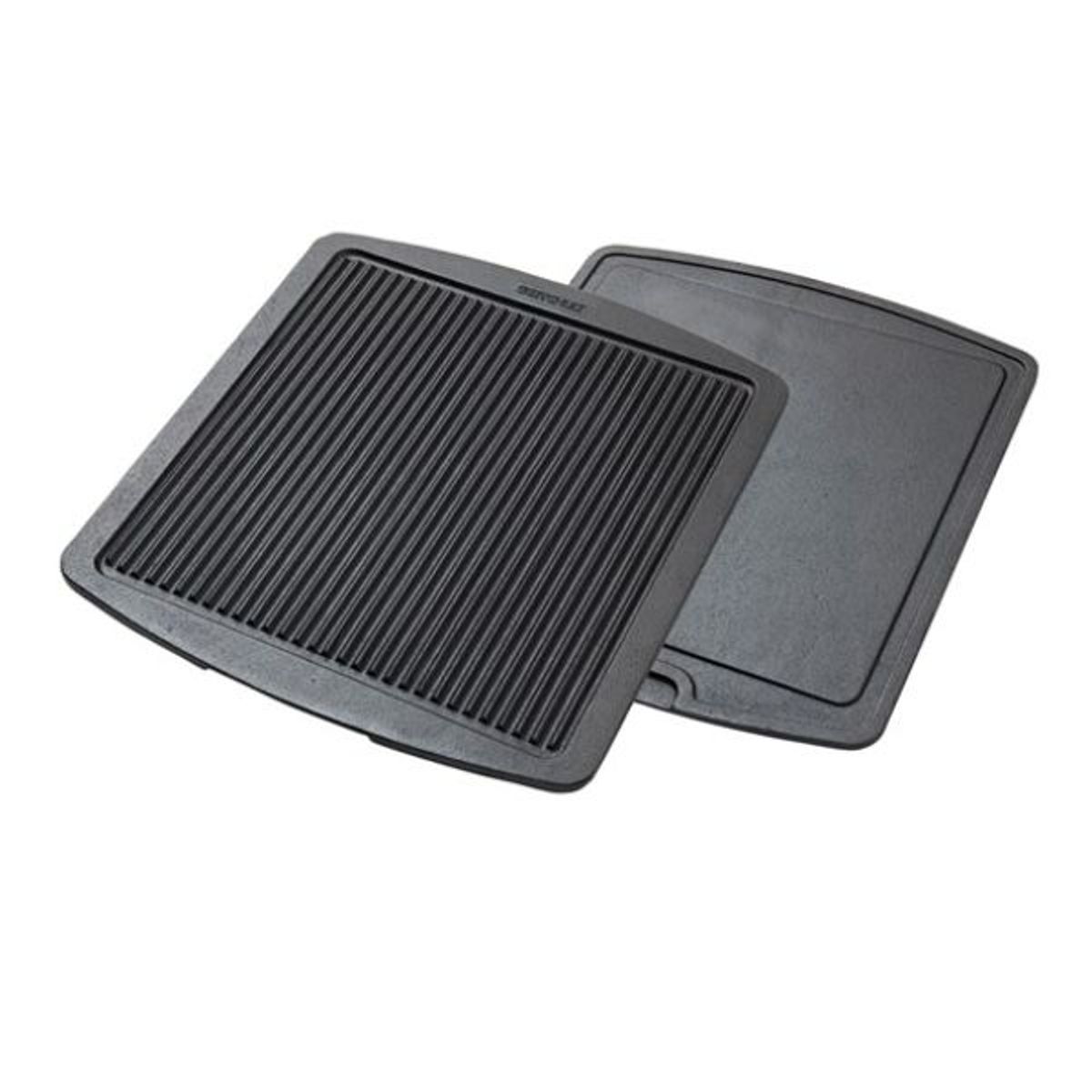 Skeppshult Pfas-fri Støbejerns Vendbar Grill- Og Stegeplade 35,5 x 32,5 Cm