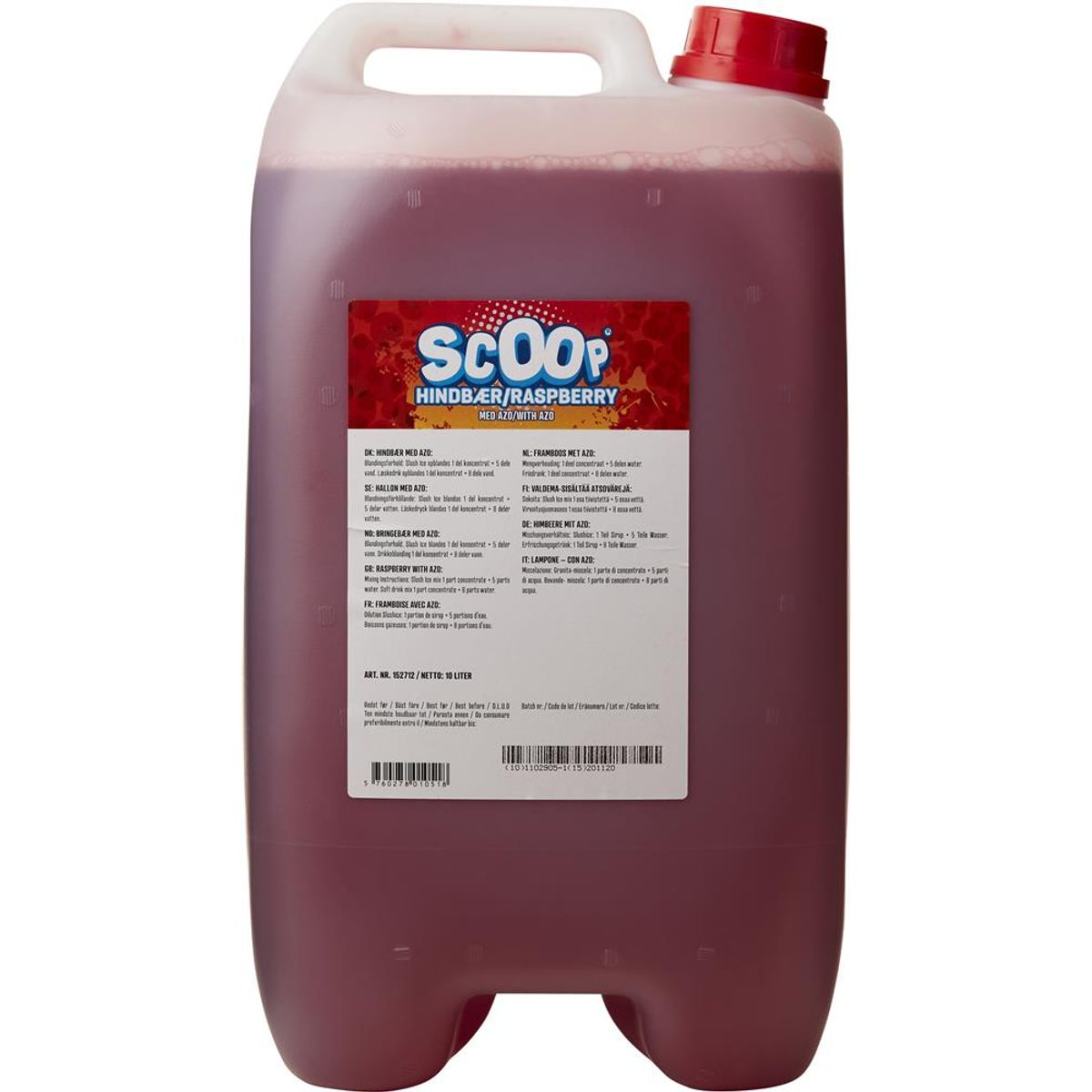 Scoop Slushice Classic Hindbær, 10l