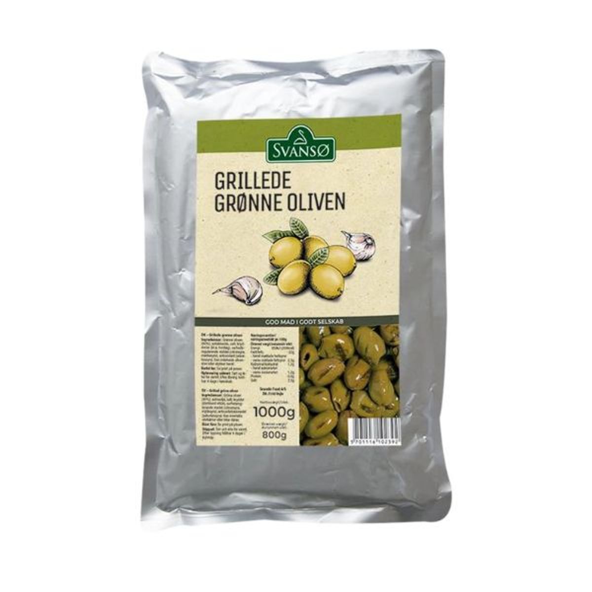 Oliven Grøn Grillet Ps 1 Kg