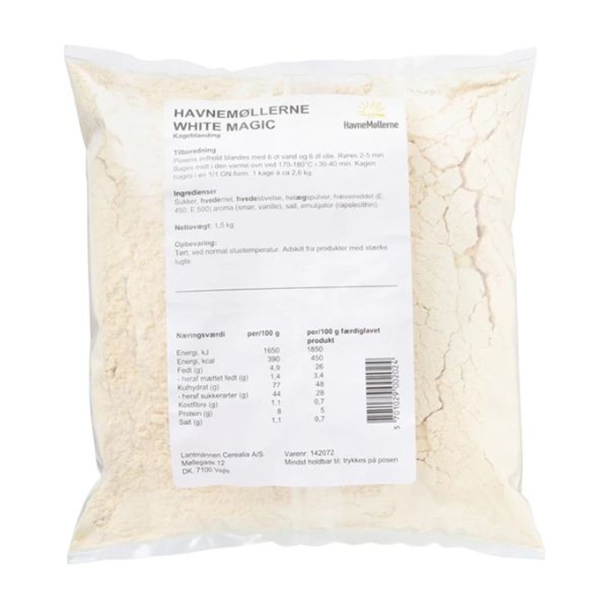 Melmix, White Magic Vaniljekage Havnemøllerne 1,5kg