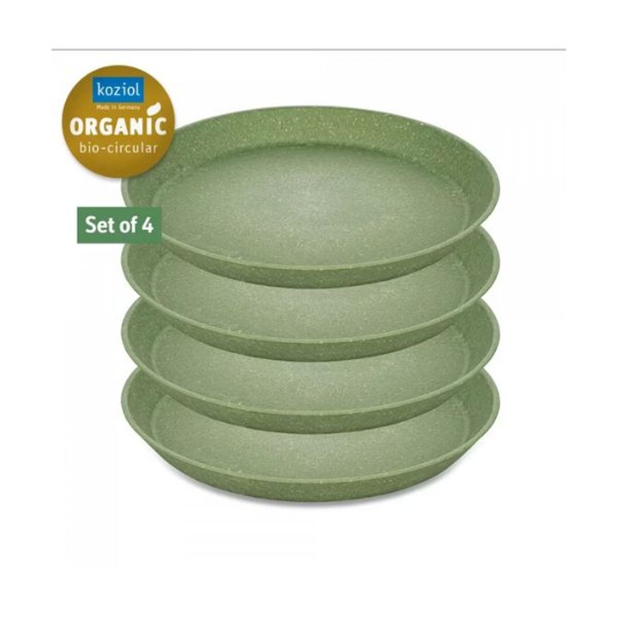 Koziol Connect Plate Ø20,5cm 4 Stk. Leaf Green