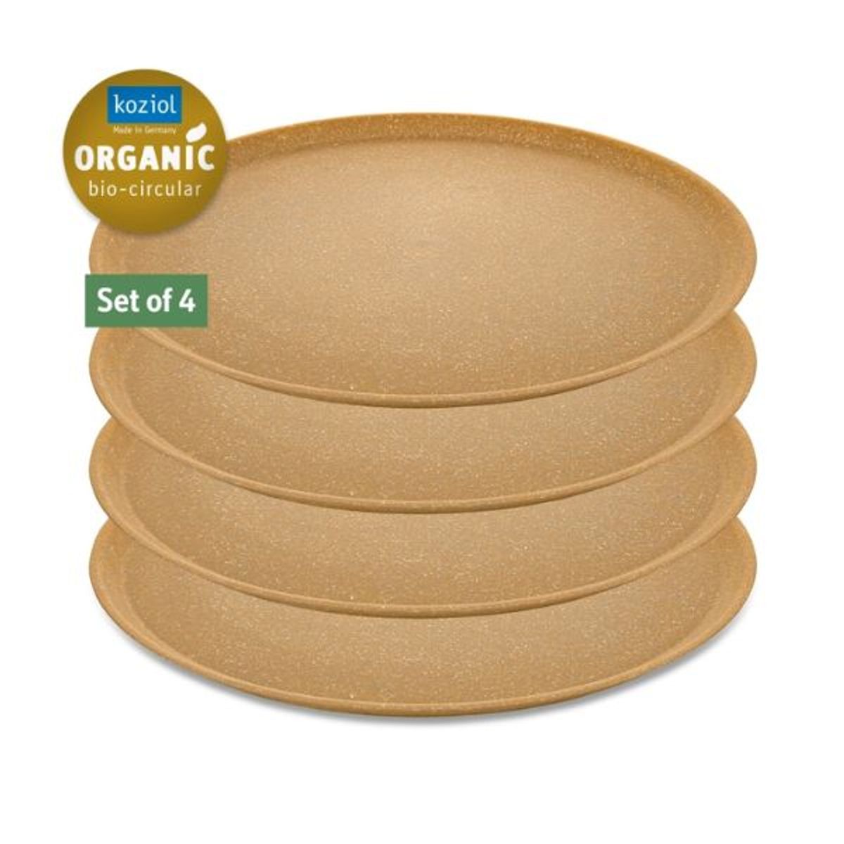 Koziol Connect Plate Ø25,5cm 4 Stk. Wood