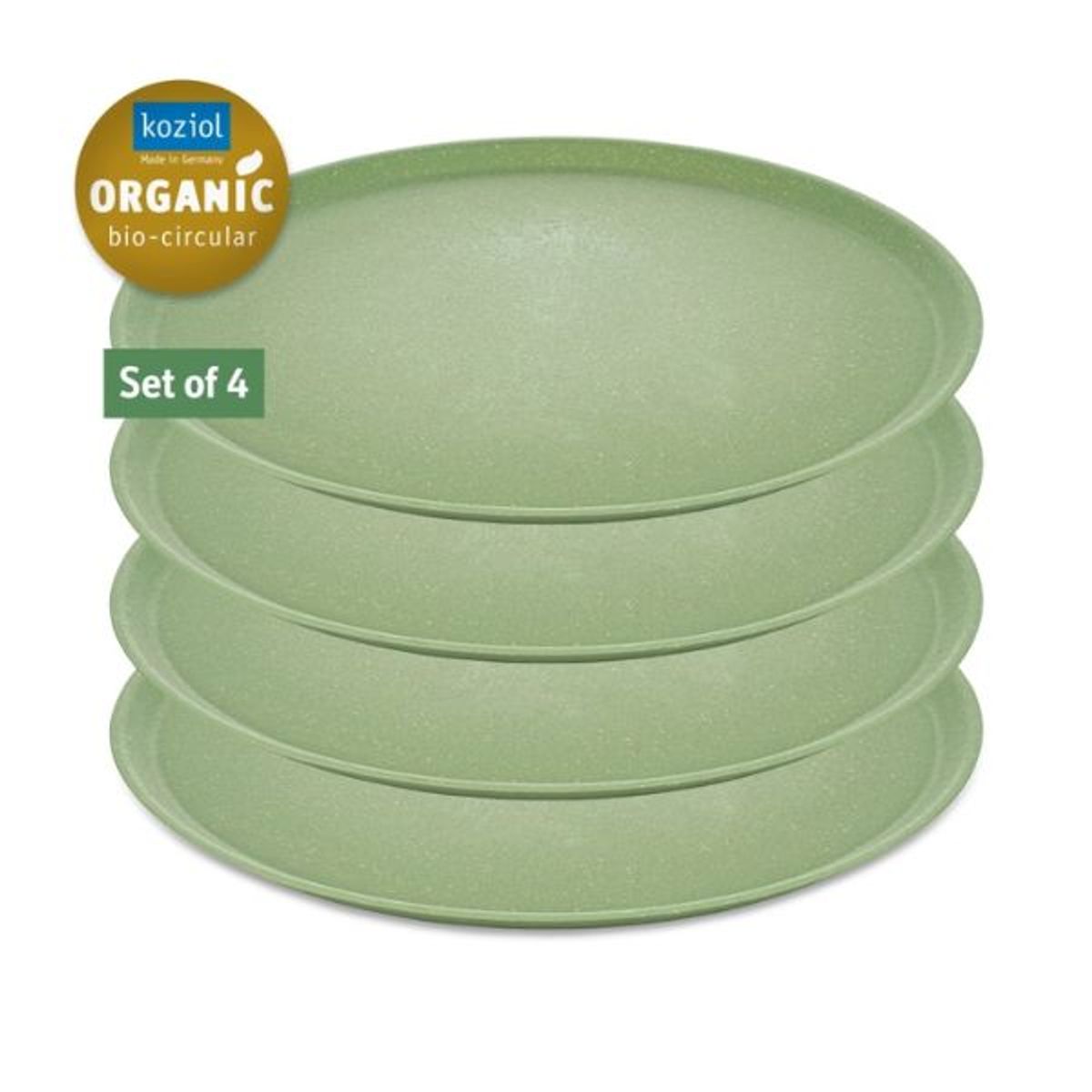 Koziol Connect Plate Ø25,5cm 4 Stk. Leaf Green