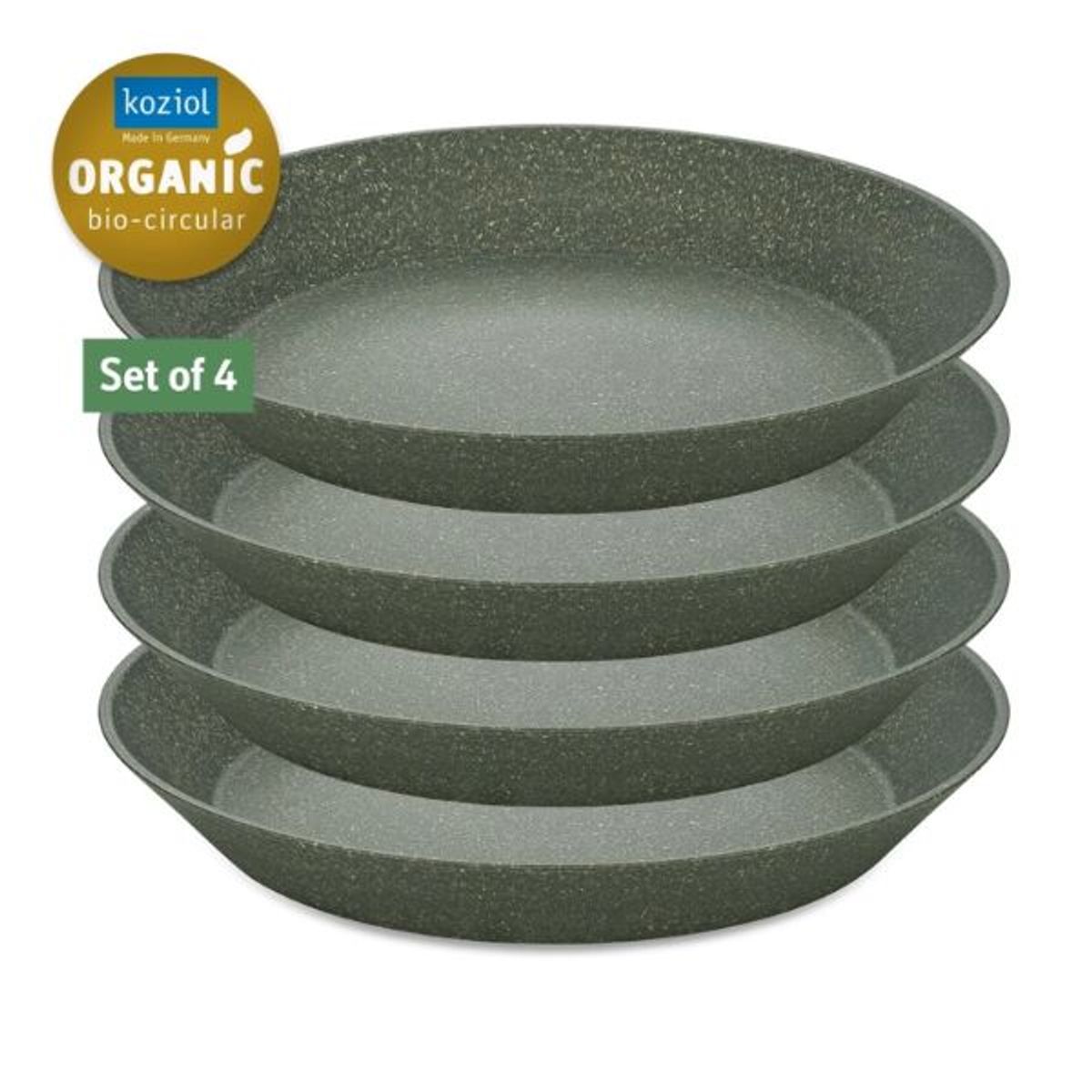 Koziol Connect Plate Ø24cm 4 Stk. Ash Grey